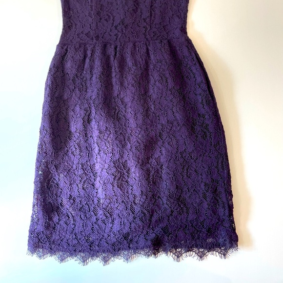 Knee length Size 4 Babaton Purple Lace Dress - Like New - Picture 5 of 5